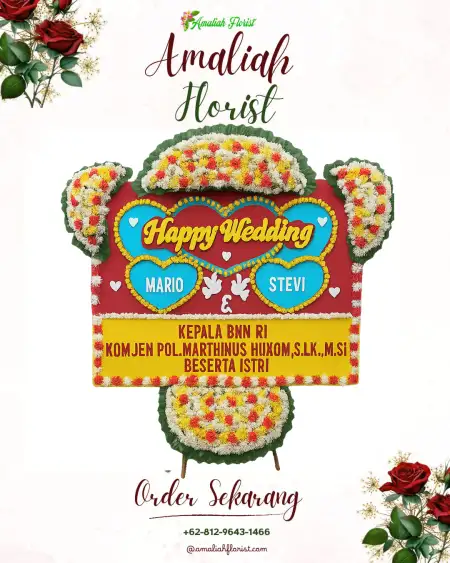 Papan Bunga Pernikahan Karangpanimbal