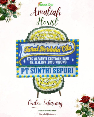 Papan Bunga Duka di Karangpanimbal