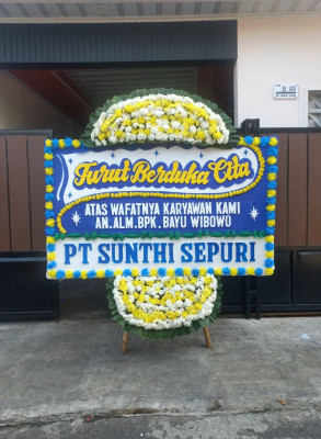 Papan Bunga Duka di Karangpanimbal